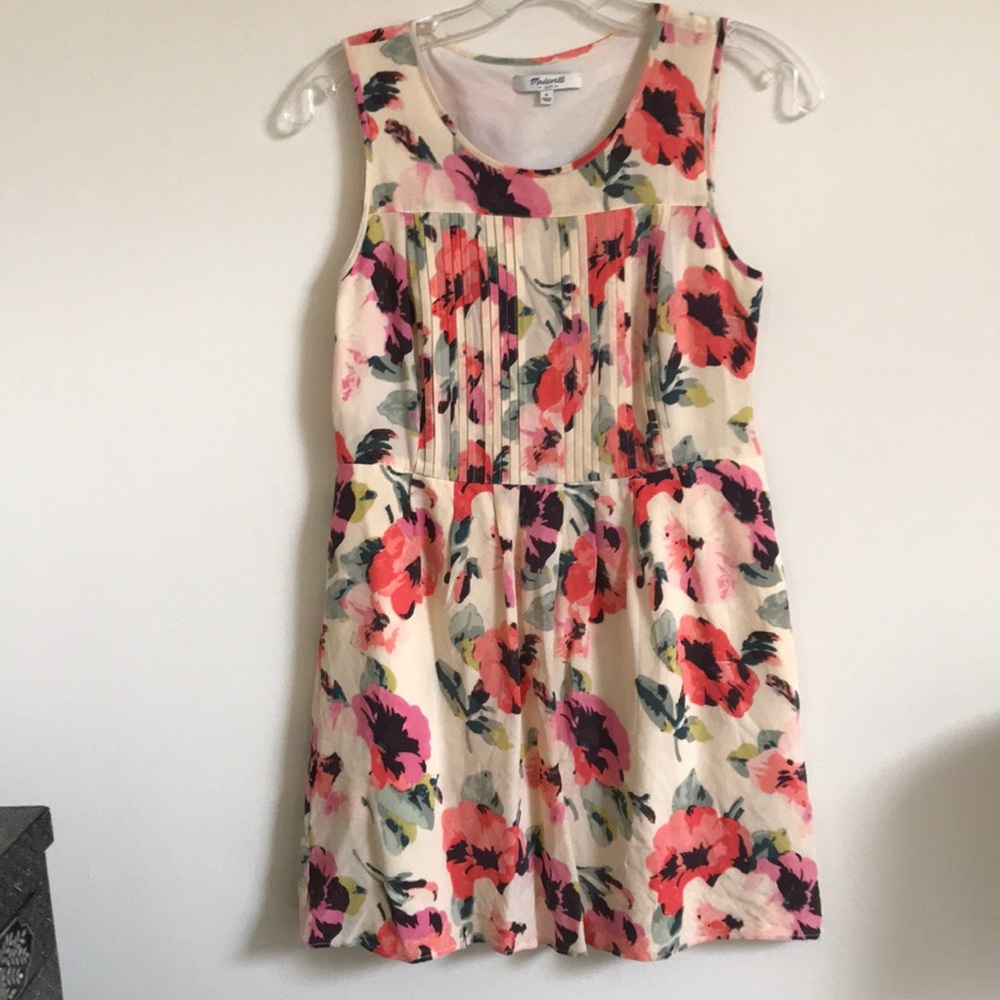Madewell silk flower dress